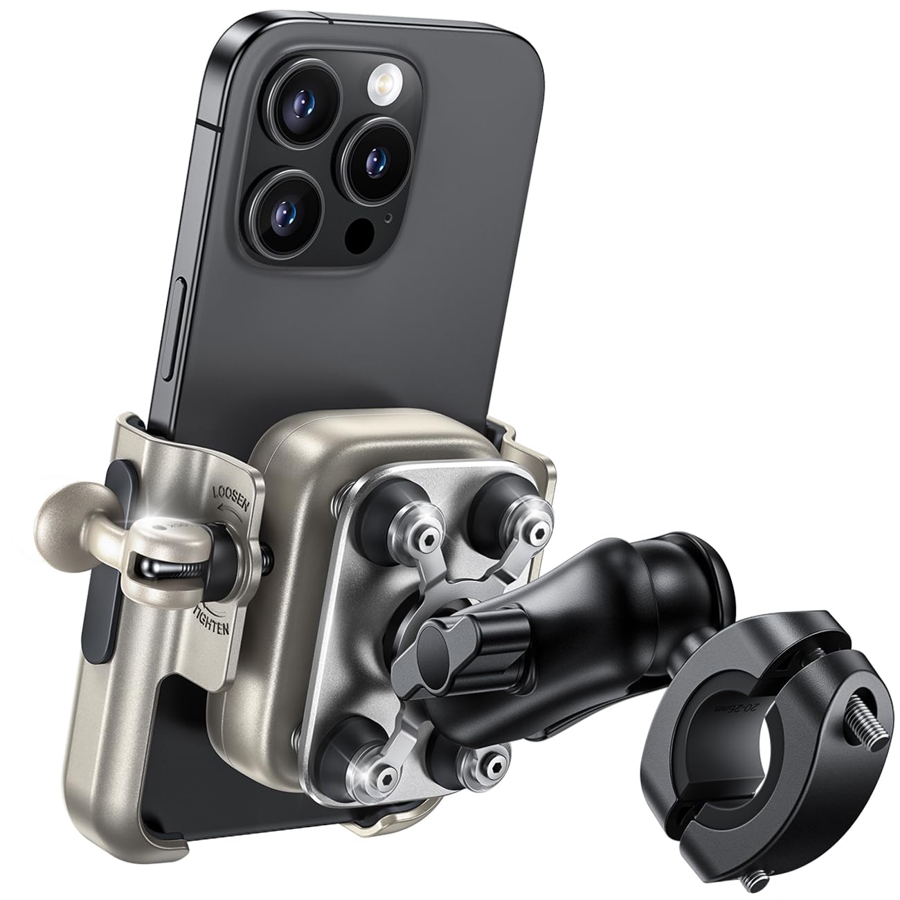 Metal Motorcycle Phone Mount Holder Anti Shake