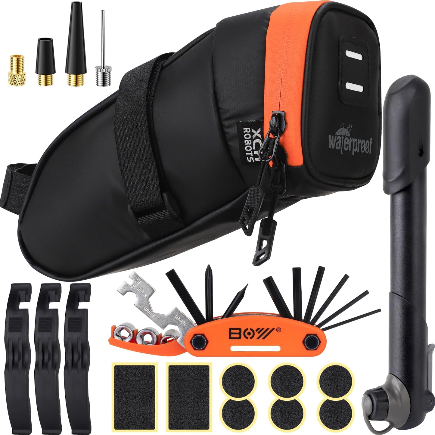 Portable Bike Repair Tool Kit with Pump