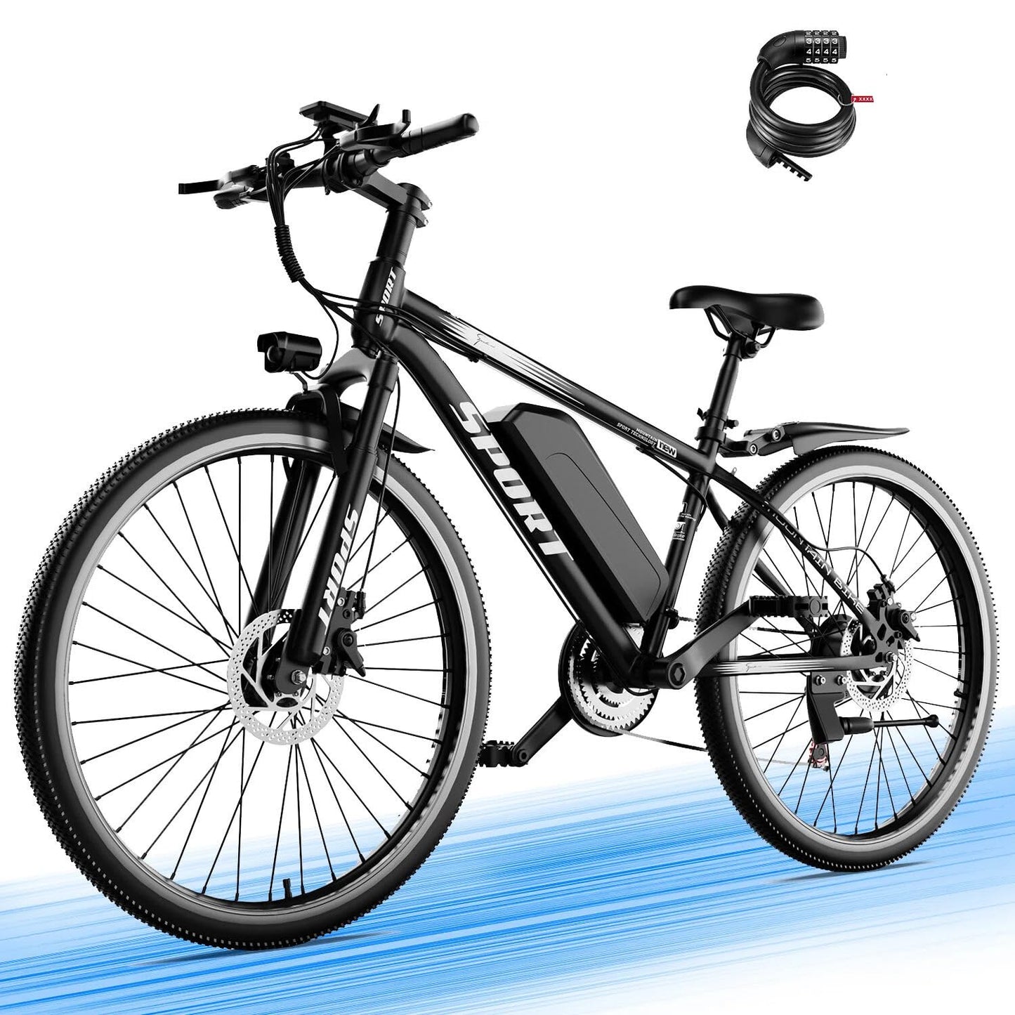 1500W Peak Electric Mountain Bike 48V Battery