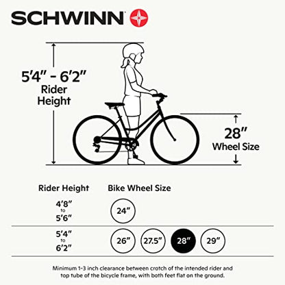 700C 7-Speed Hybrid Bike with Cargo Rack