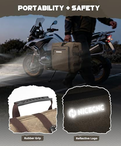 Adjustable Motorcycle Saddlebag 25L-40L