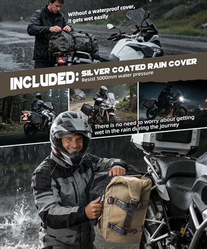Adjustable Motorcycle Saddlebag 25L-40L