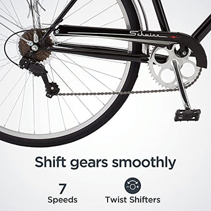 700C 7-Speed Hybrid Bike with Cargo Rack
