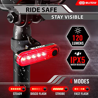USB-C Rechargeable LED Bike Tail Light Set