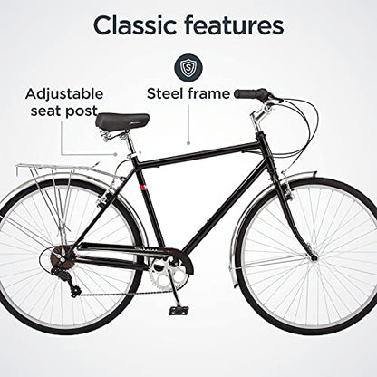 700C 7-Speed Hybrid Bike with Cargo Rack