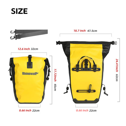 Waterproof Bike Pannier Bag with Rack Mount