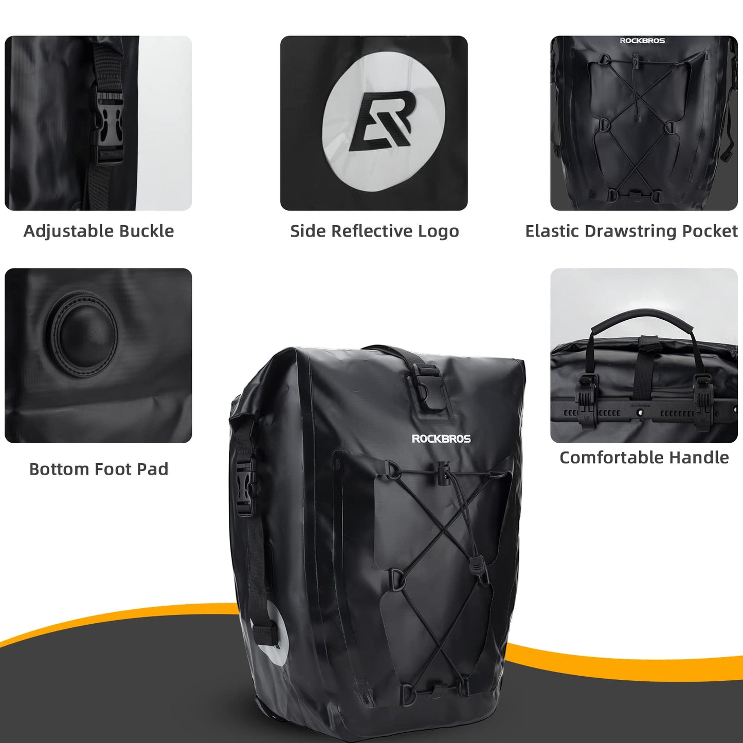 Waterproof Bike Pannier Bag 30L Capacity