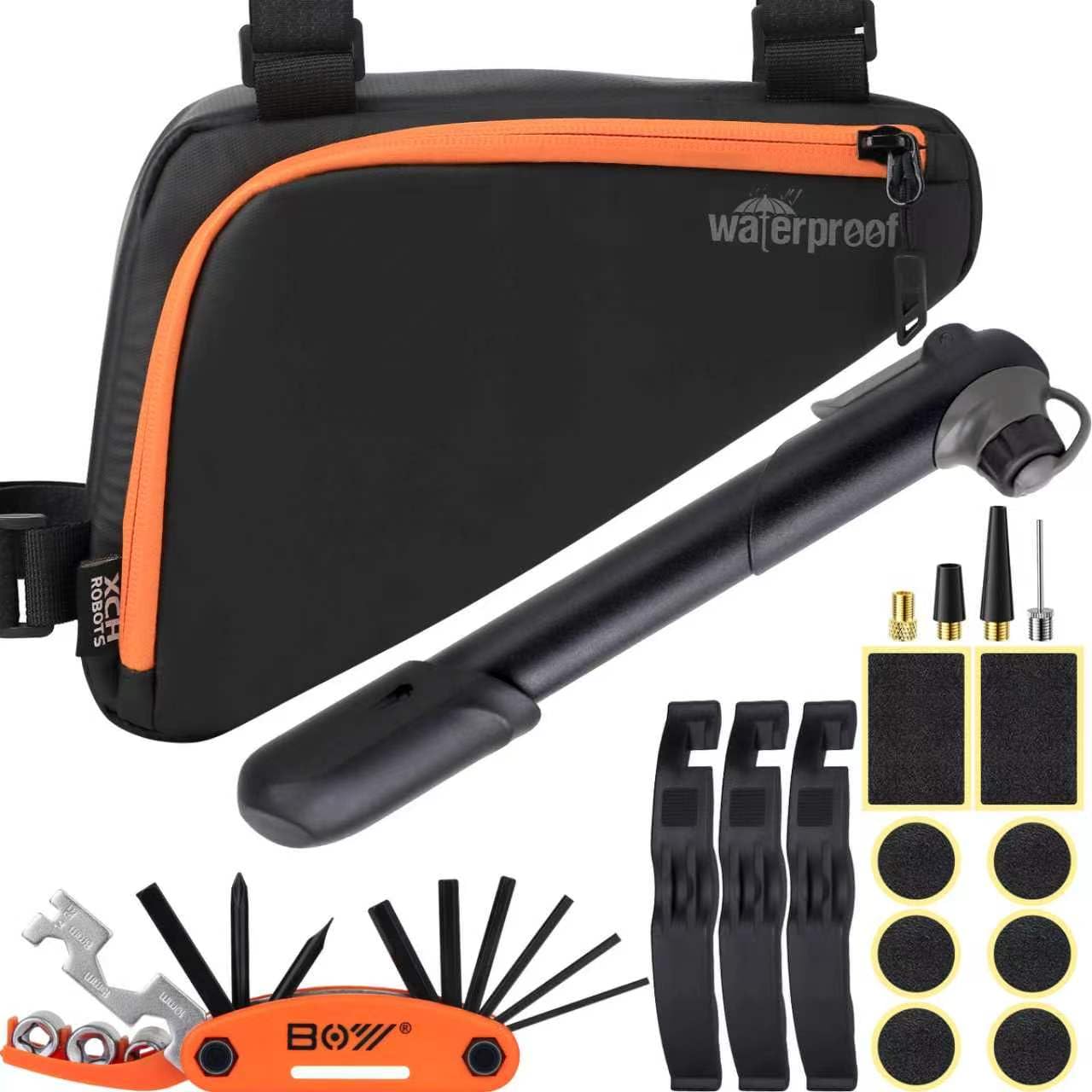 Portable Bike Repair Tool Kit with Pump