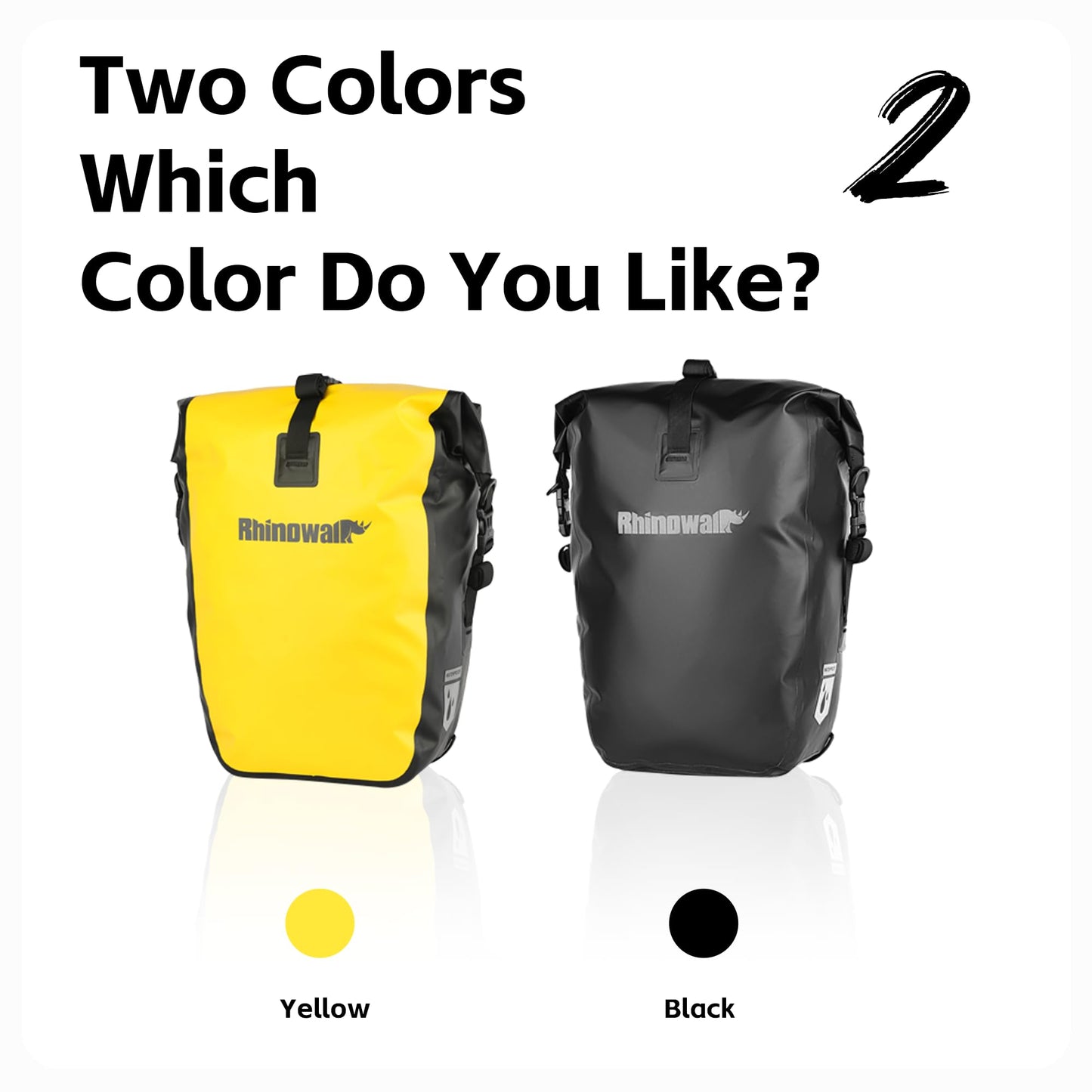 Waterproof Bike Pannier Bag with Rack Mount