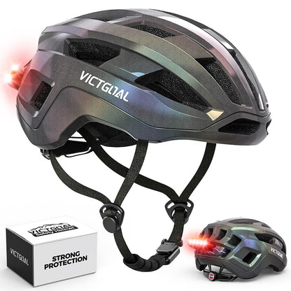 Road Bike Helmet with Magnetic Rear Light