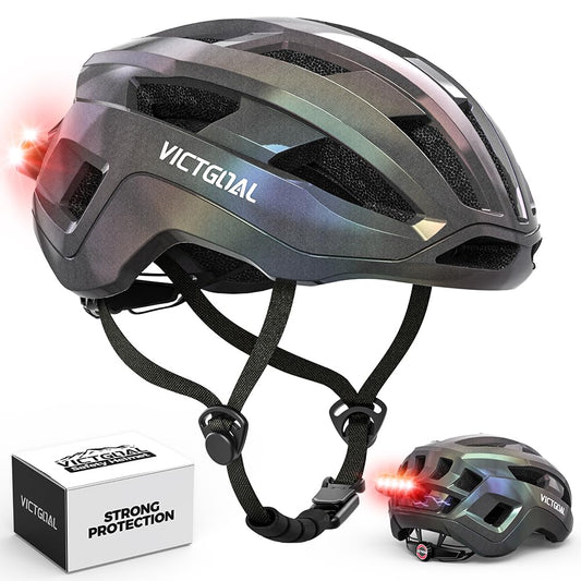 Road Bike Helmet with Magnetic Rear Light