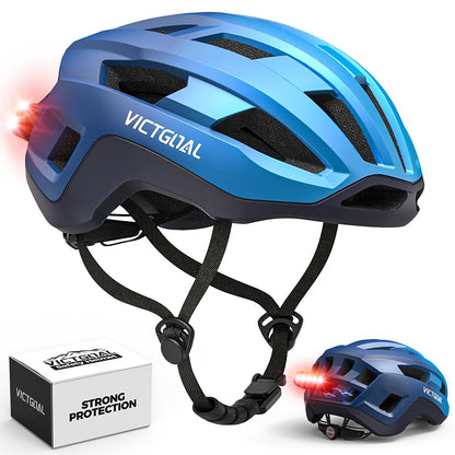 Road Bike Helmet with Magnetic Rear Light