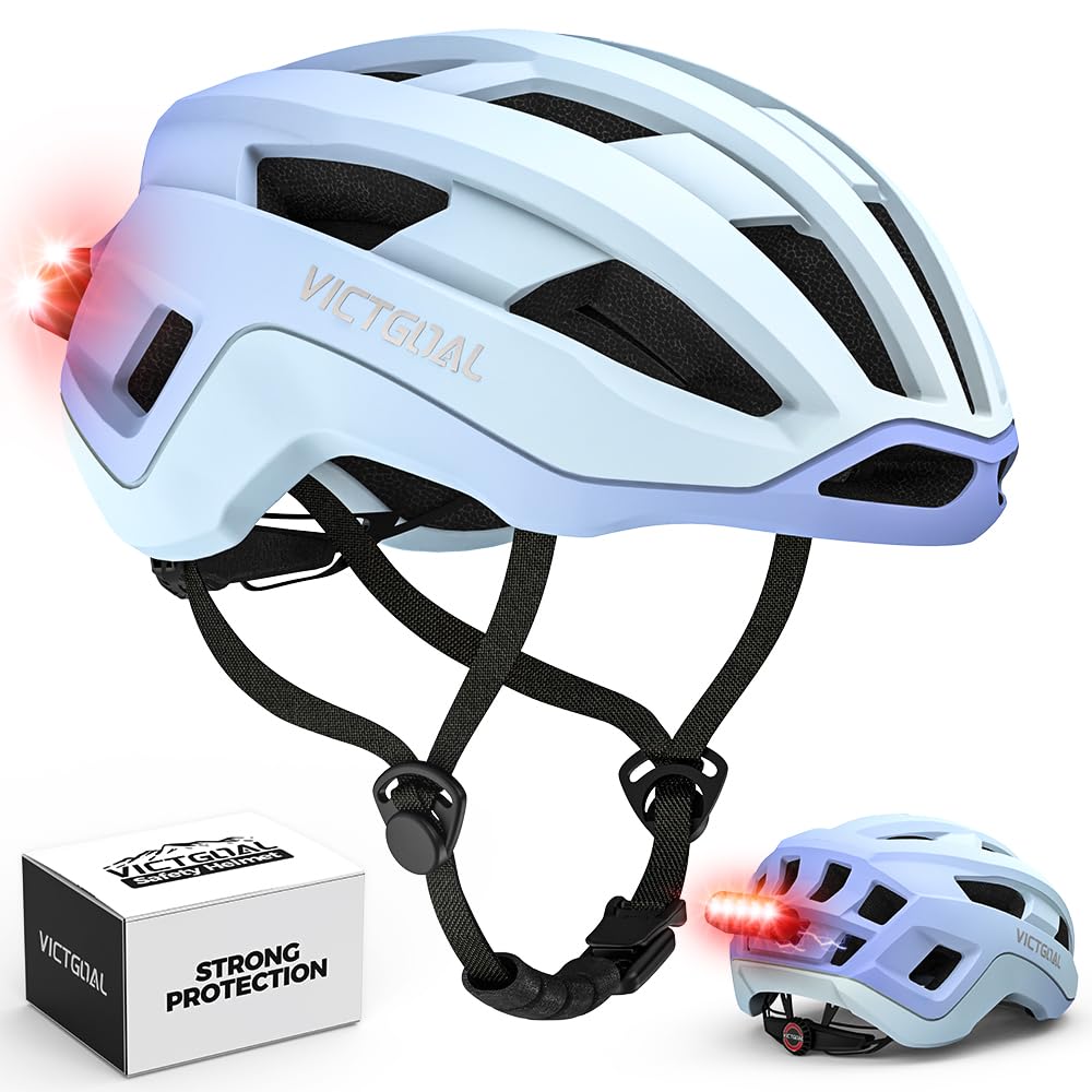 Road Bike Helmet with Magnetic Rear Light
