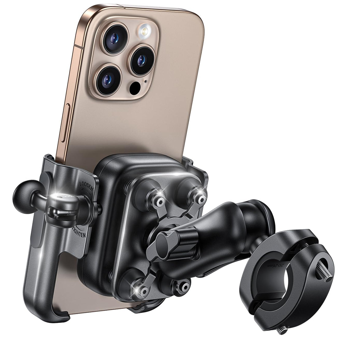 Metal Motorcycle Phone Mount Holder Anti Shake