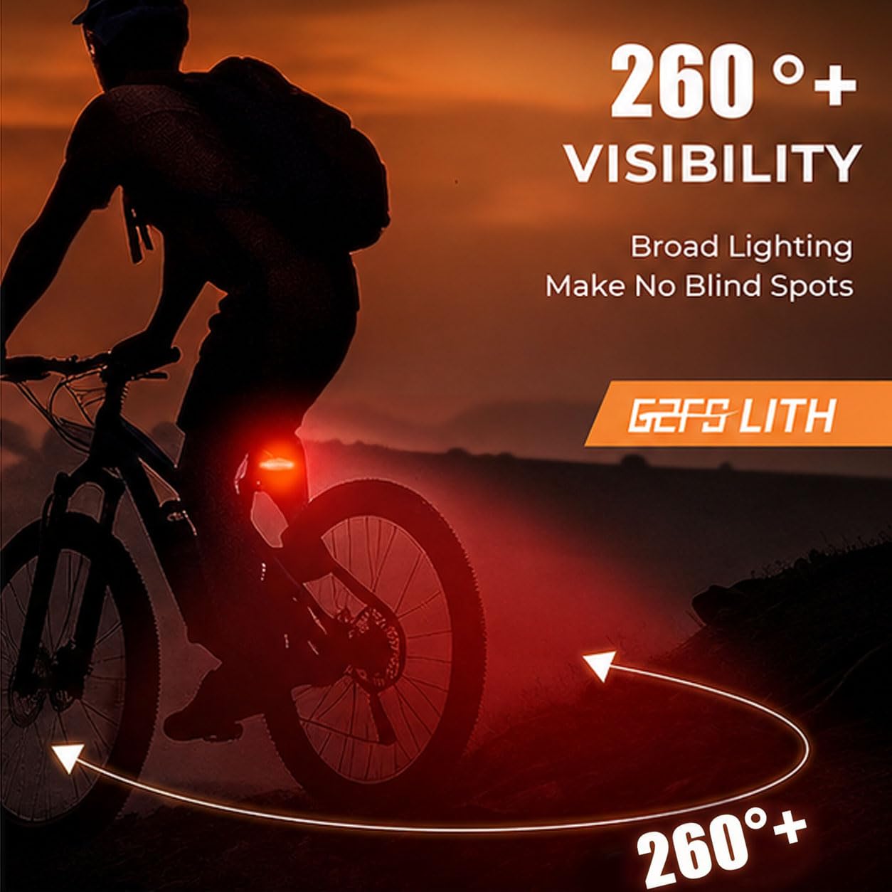 Rechargeable Bike Tail Light with 5 Modes