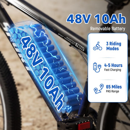 1500W Peak Step-Thru Electric Cruiser Bike