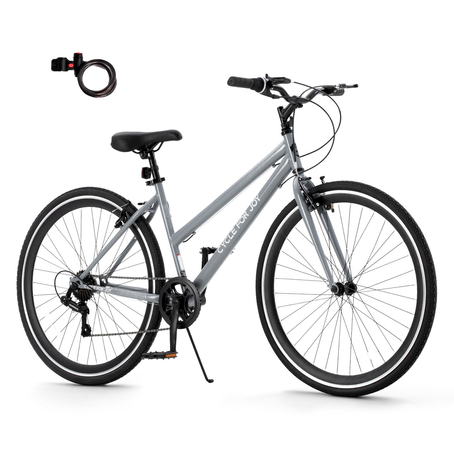 7-Speed 700C Hybrid Bike for Adults