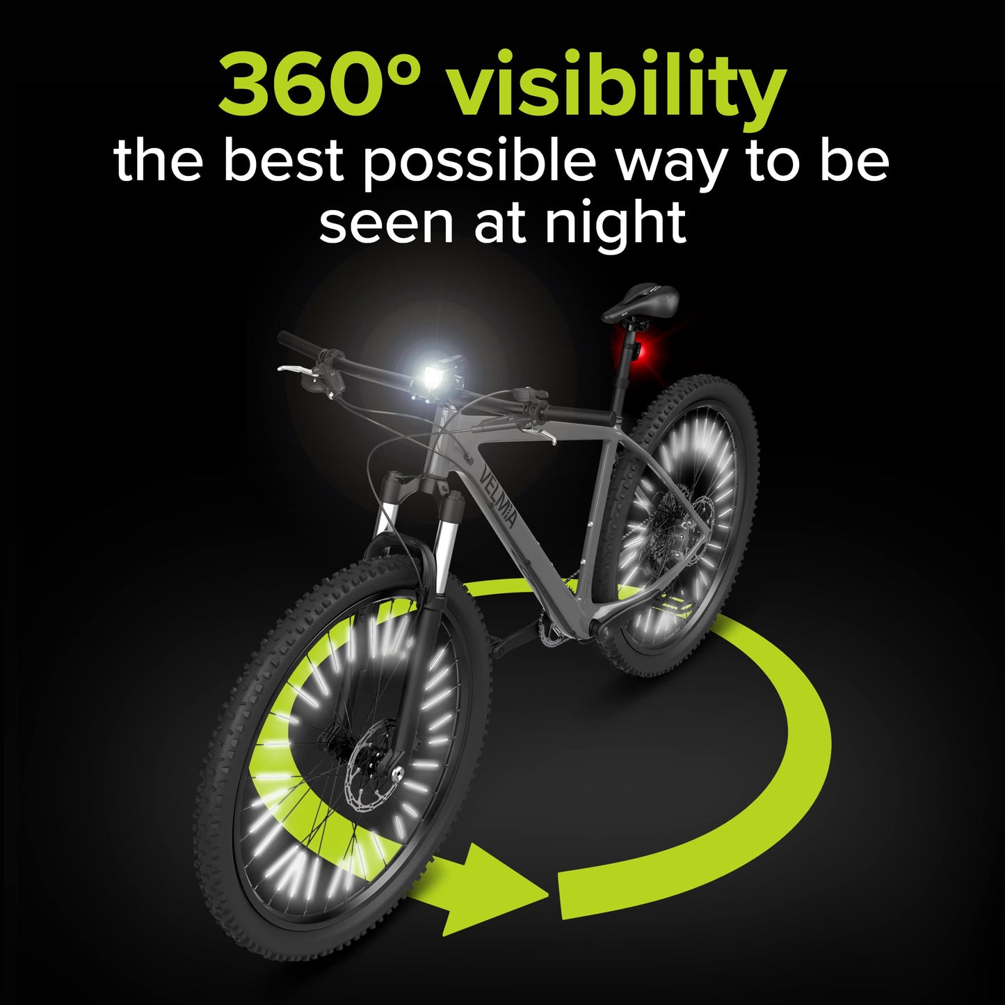 Reflective Bike Spoke Covers for Night Visibility