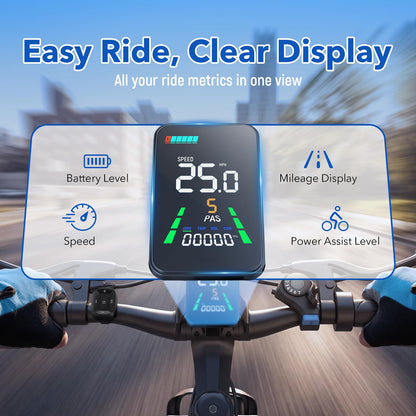 1500W Peak Step-Thru Electric Cruiser Bike