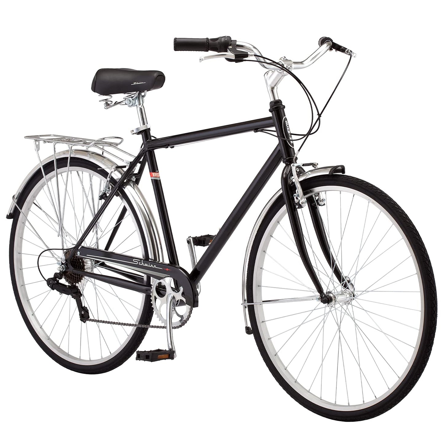 700C 7-Speed Hybrid Bike with Cargo Rack