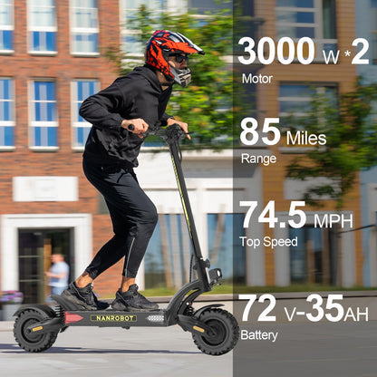 6000W Dual Motor Electric Scooter for Adults