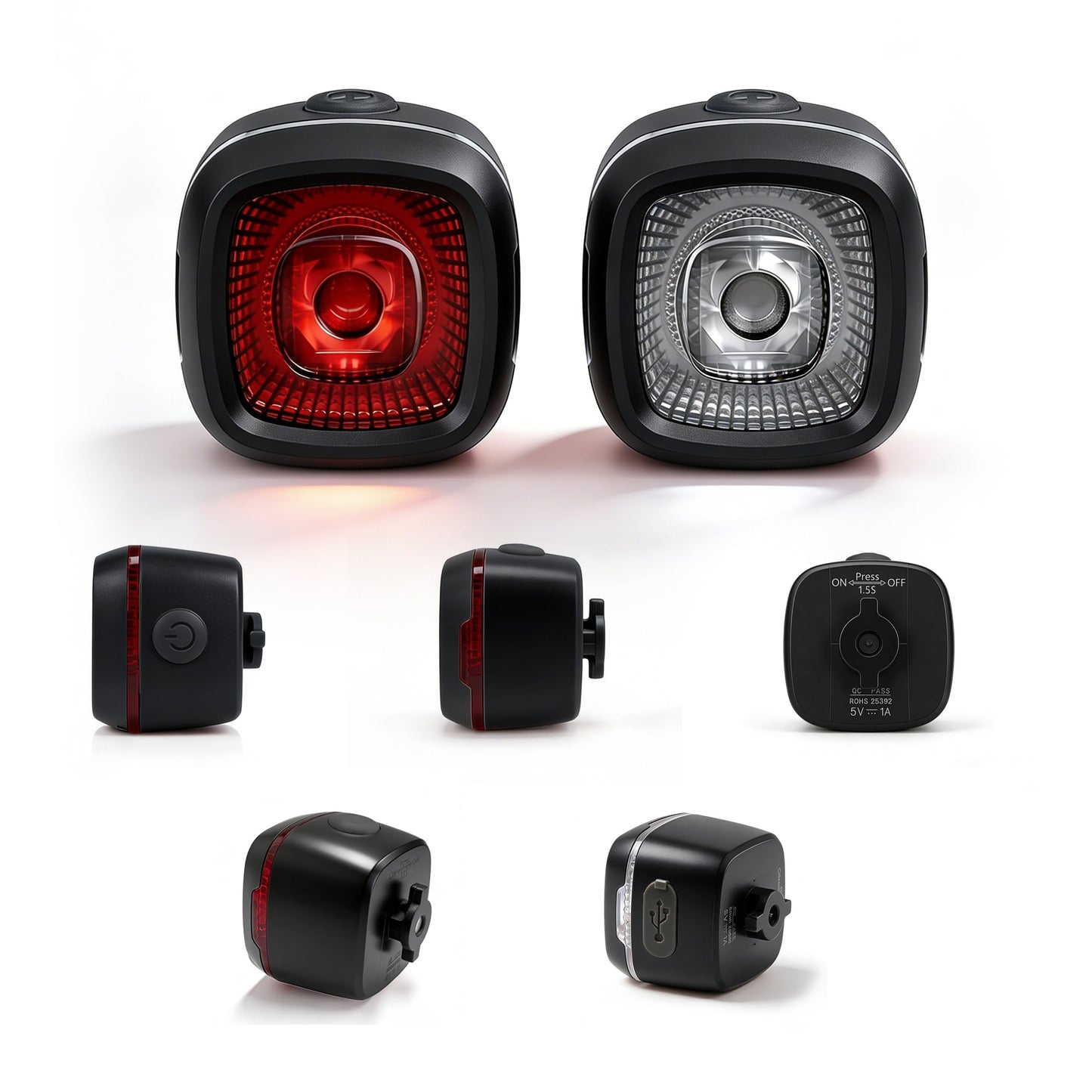 Type-C Rechargeable Bike Light Set Front Rear