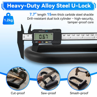 113dB Alarm Bike U Lock Anti Theft