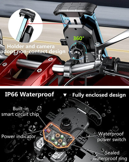 Wireless Charging Motorcycle Phone Mount