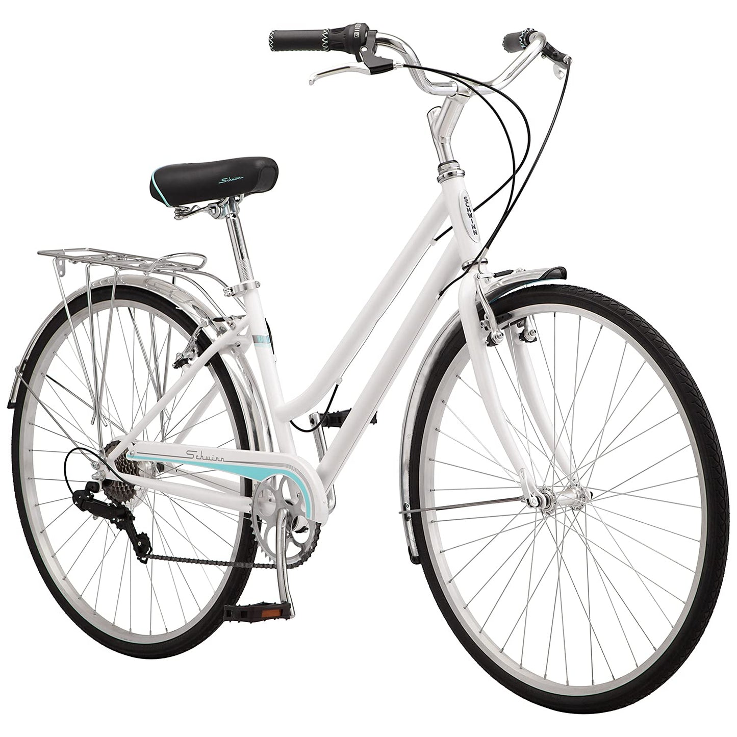 700C 7-Speed Hybrid Bike with Cargo Rack