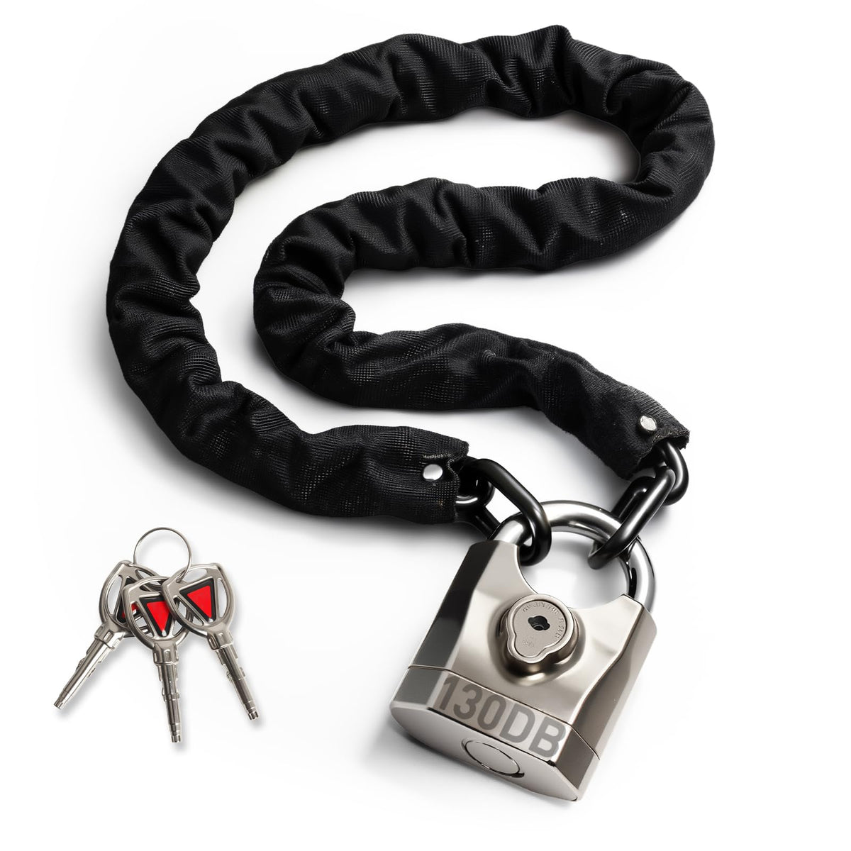 130dB Alarm Bike Chain Lock Anti Theft