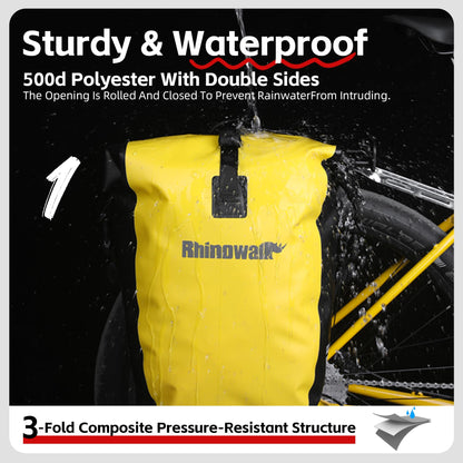 Waterproof Bike Pannier Bag with Rack Mount