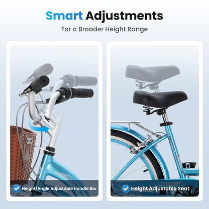 Step-Through Beach Cruiser Bike for Women