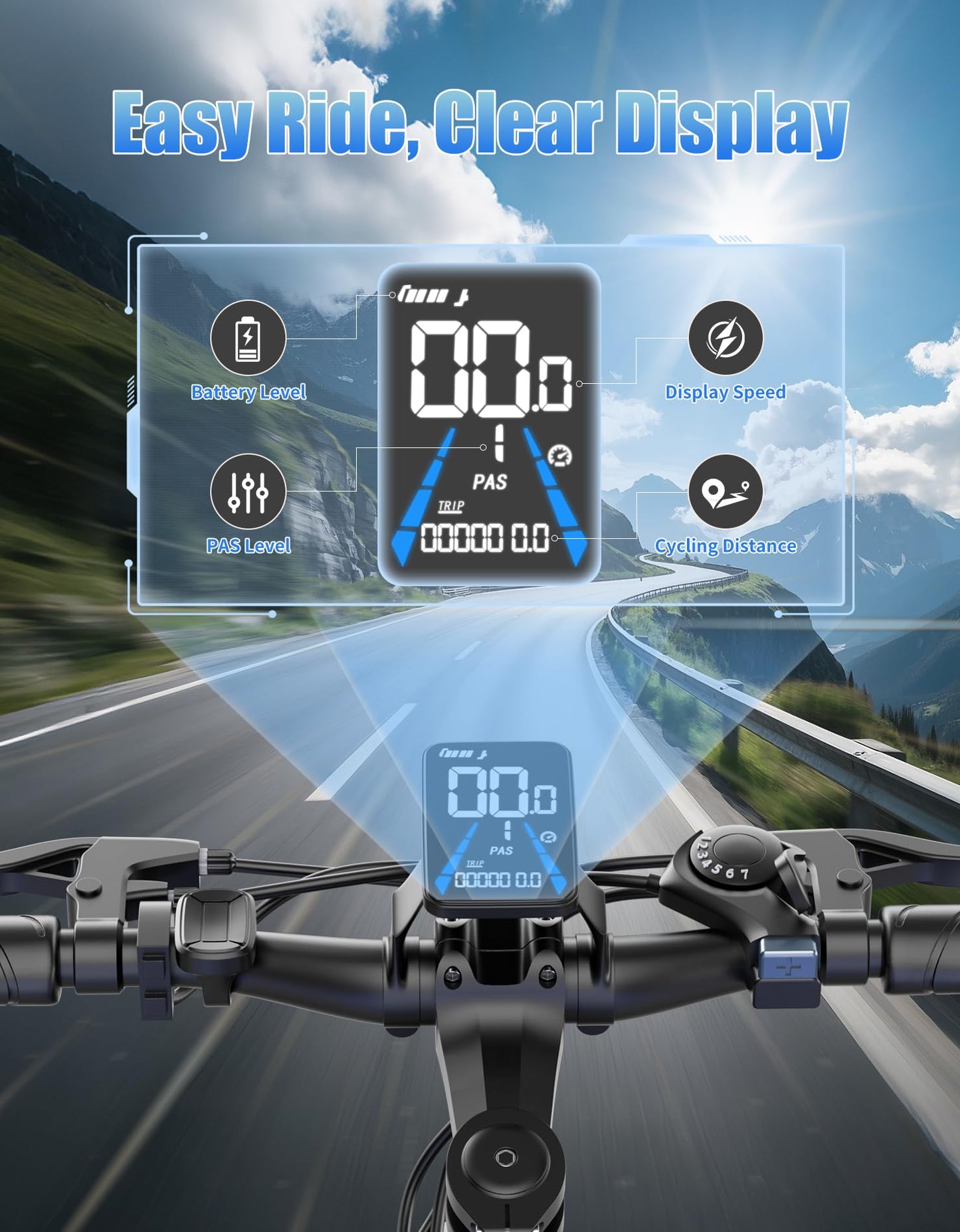1500W Peak Electric Mountain Bike 26 Inch