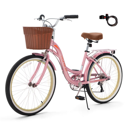 Step-Through Beach Cruiser Bike for Women