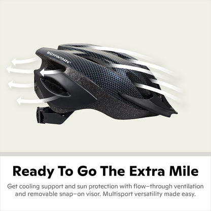 Adjustable Adult Bike Helmet with Visor