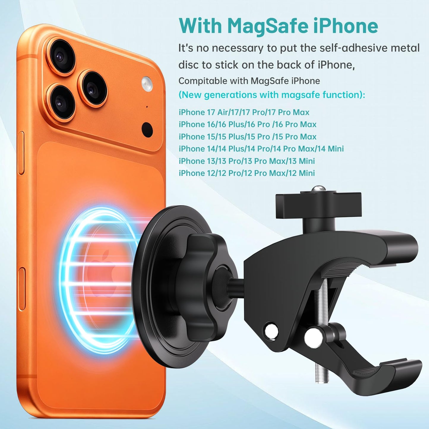 Magnetic Phone Holder Clamp Mount for Bikes