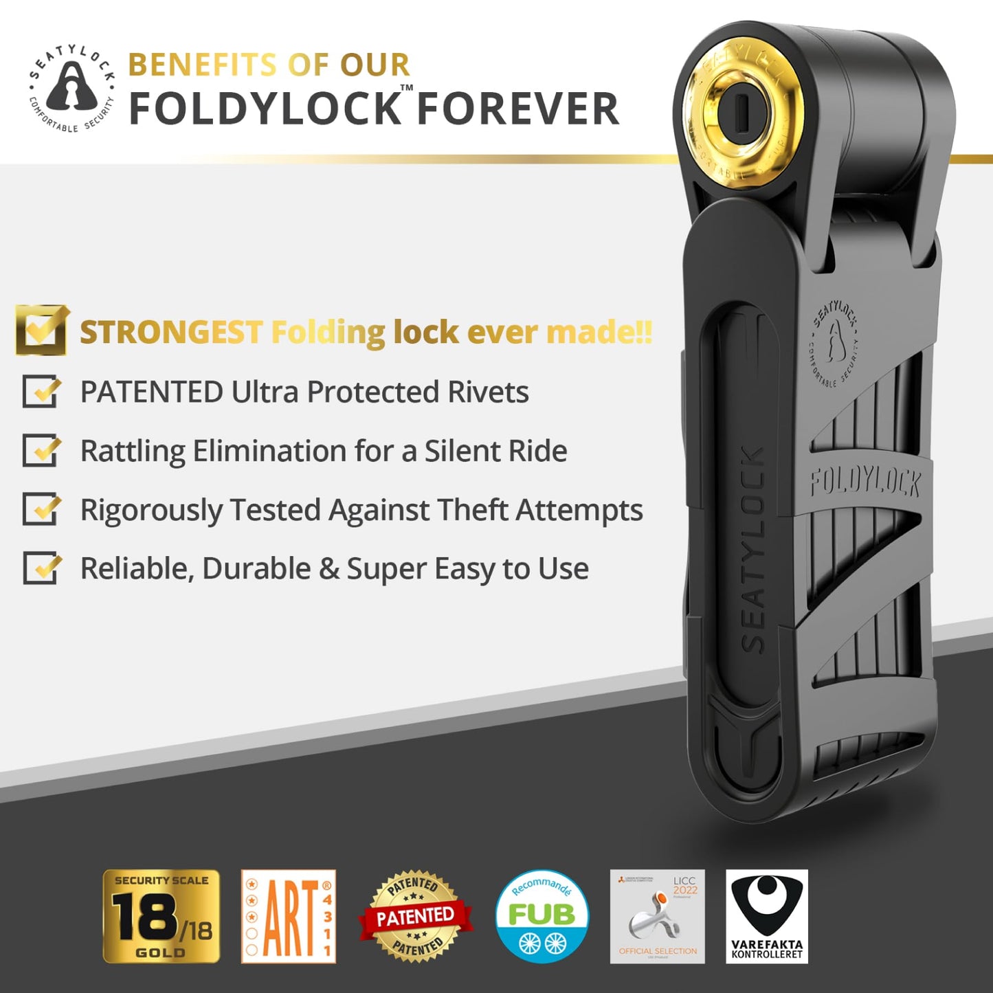 High Security Folding Bike Lock Anti Theft