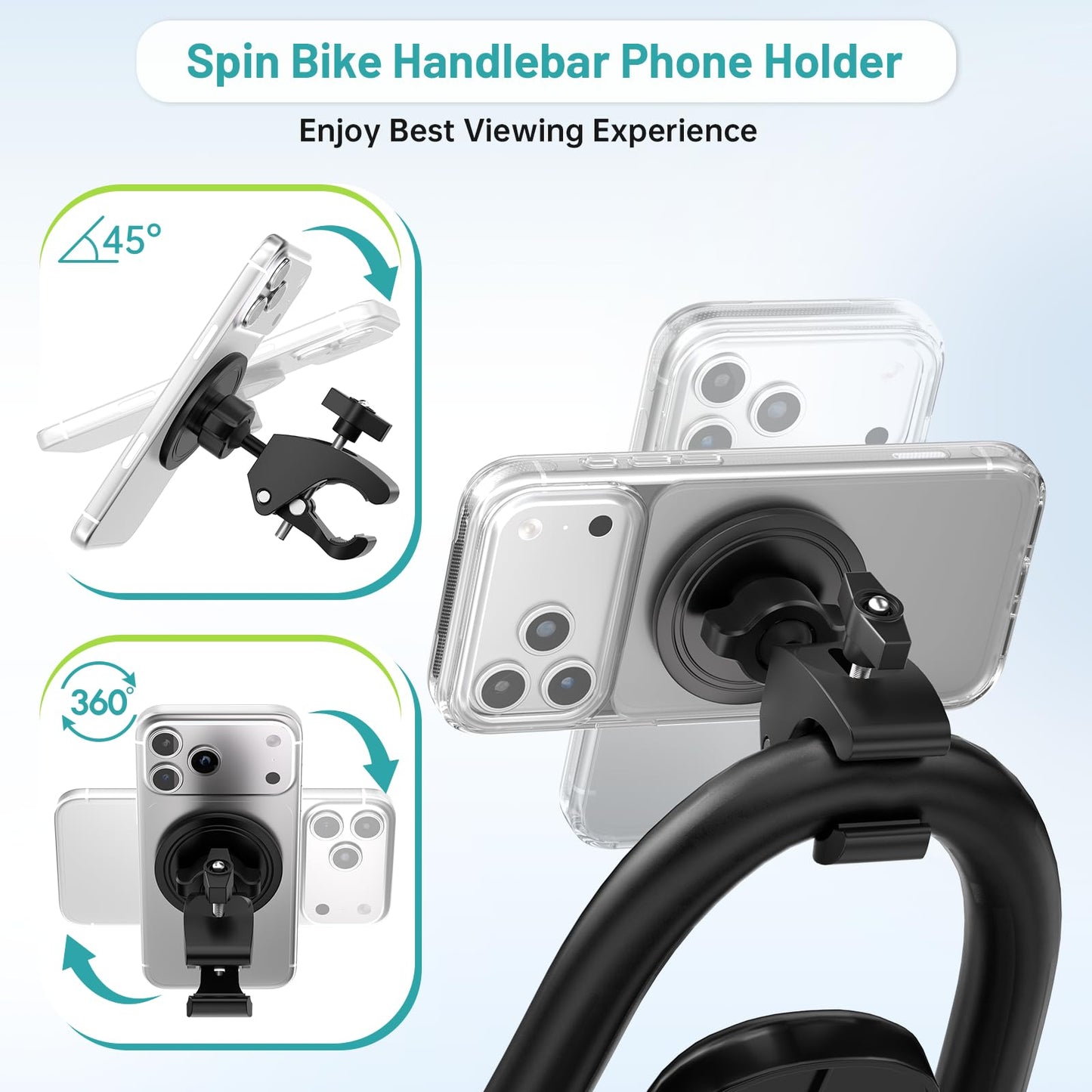Magnetic Phone Holder Clamp Mount for Bikes