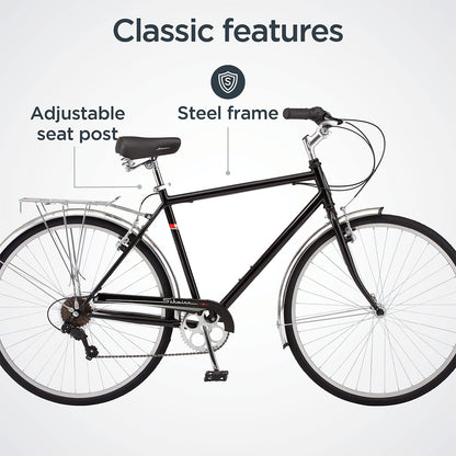 700C 7-Speed Hybrid Bike with Cargo Rack