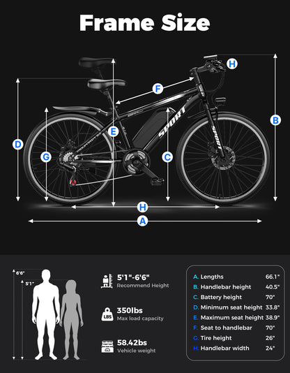 1500W Peak Electric Mountain Bike 48V Battery