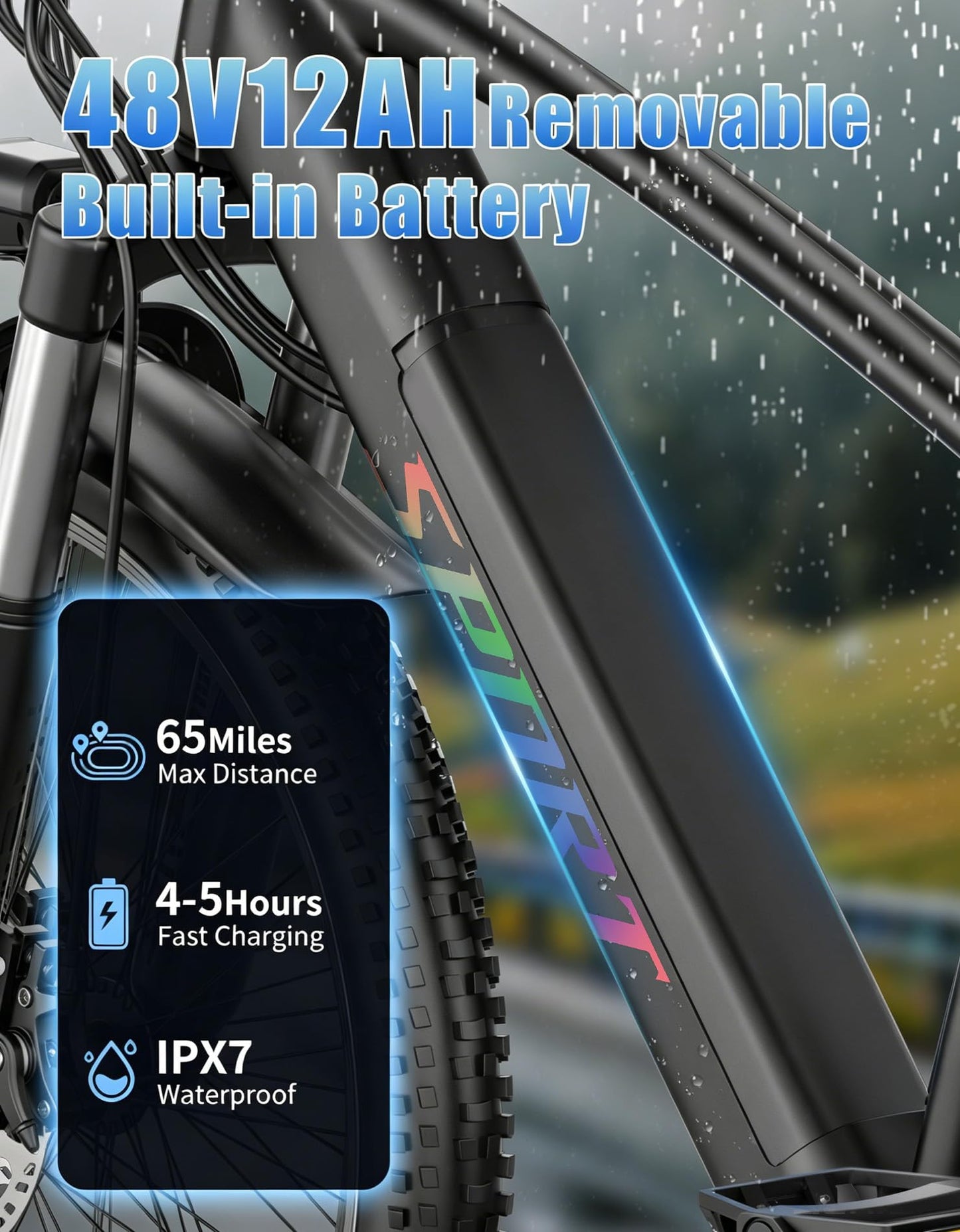 1500W Peak Electric Mountain Bike 26 Inch
