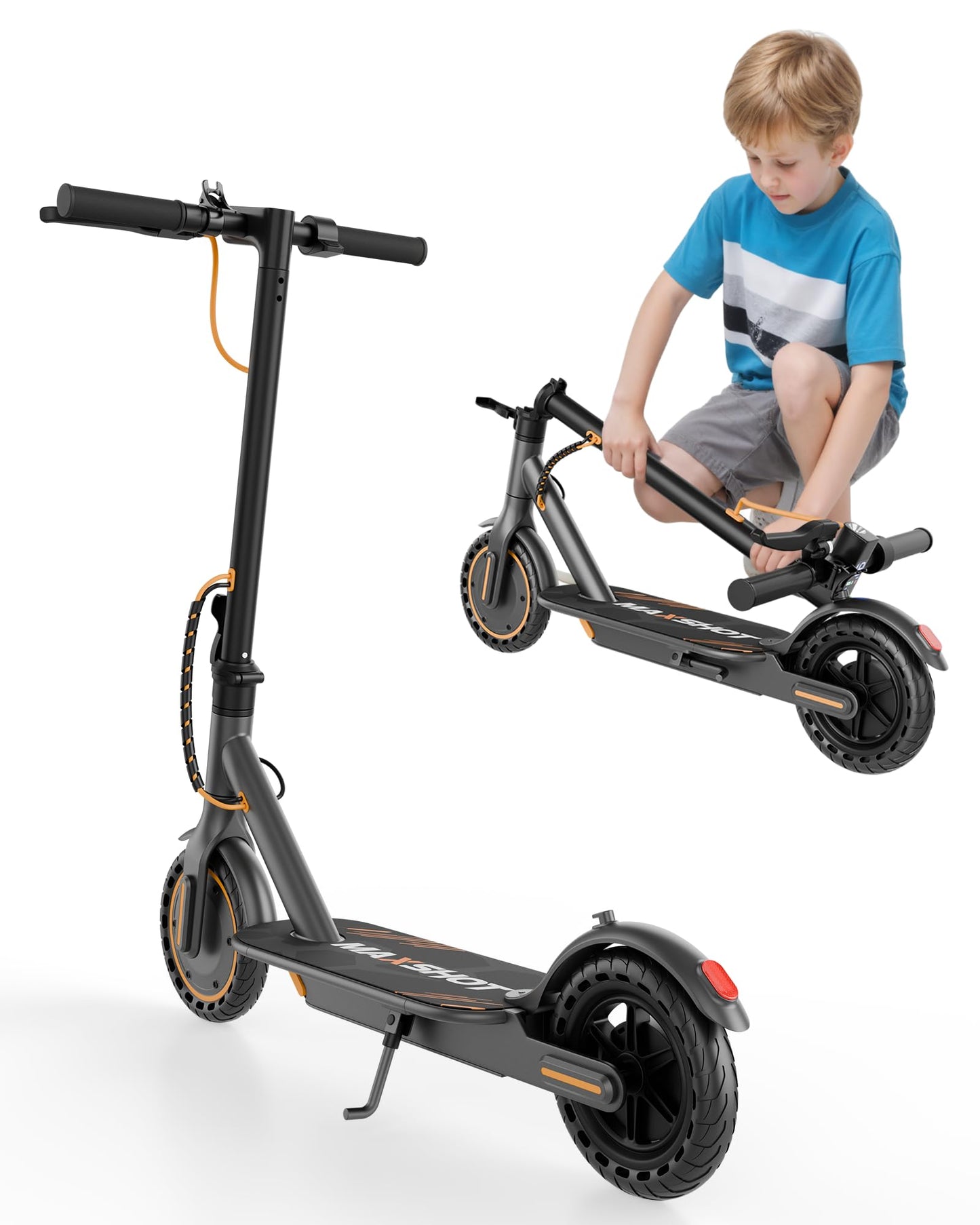 Folding Electric Scooter with Dual Suspension
