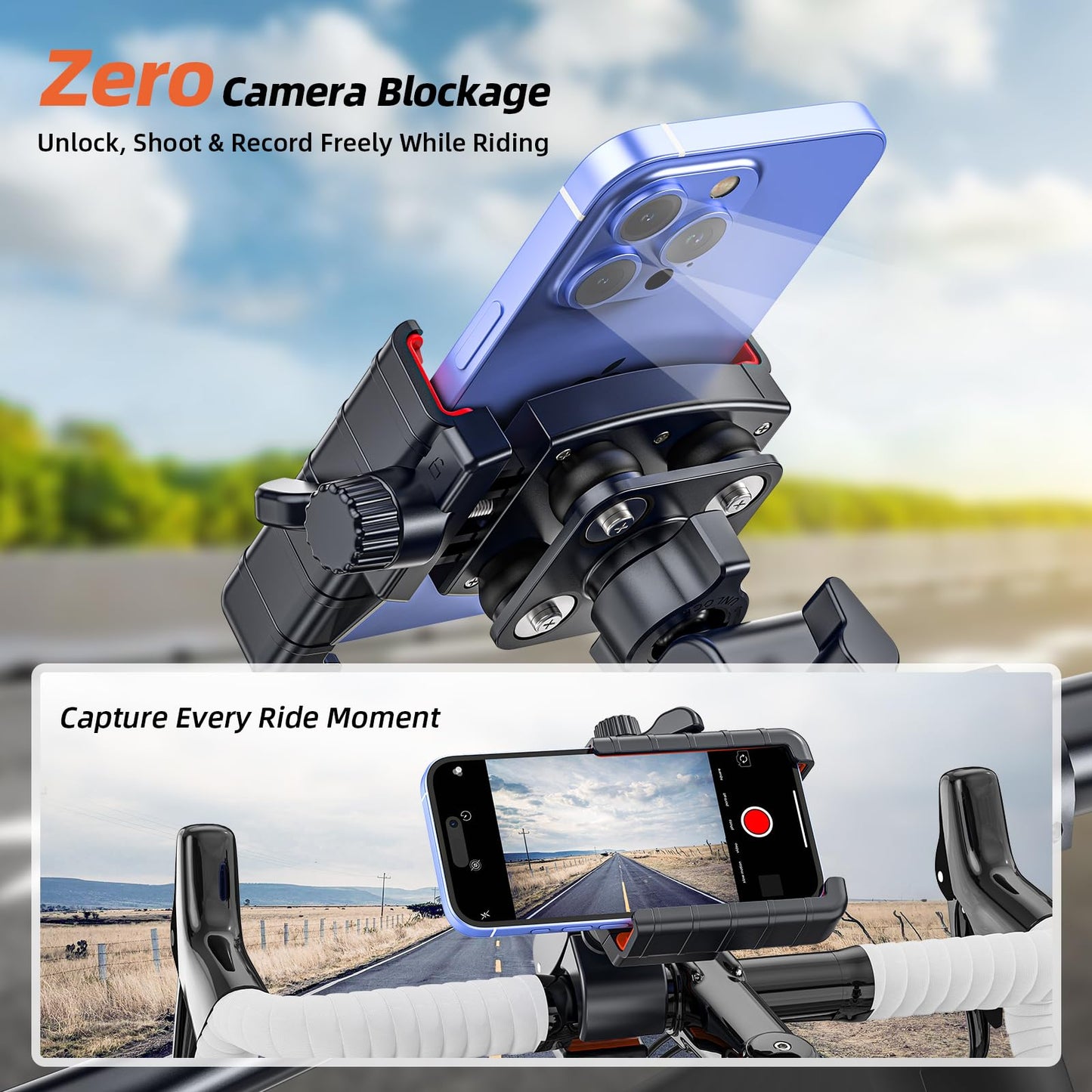 Shockproof Bike Phone Mount Anti Vibration
