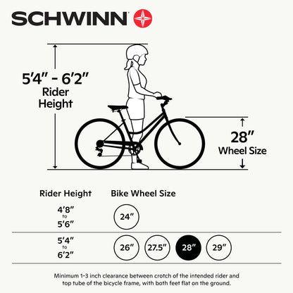 700C 7-Speed Hybrid Bike with Cargo Rack