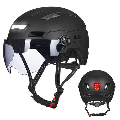 Adult Bike Helmet with Rechargeable LED Lights
