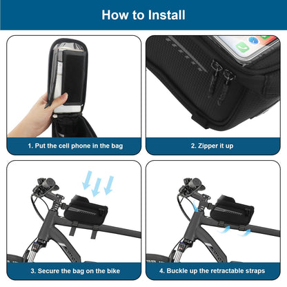 Waterproof Bike Phone Handlebar Bag Mount