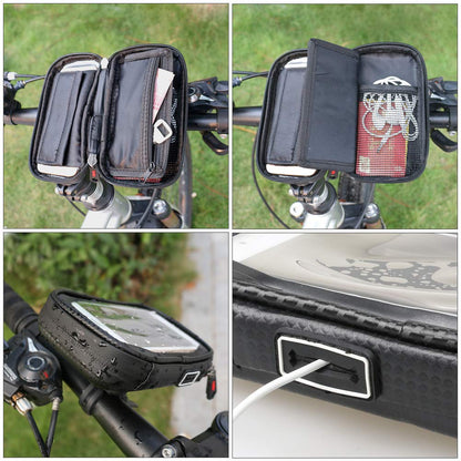 Waterproof Bike Phone Mount Bag with Touch Screen