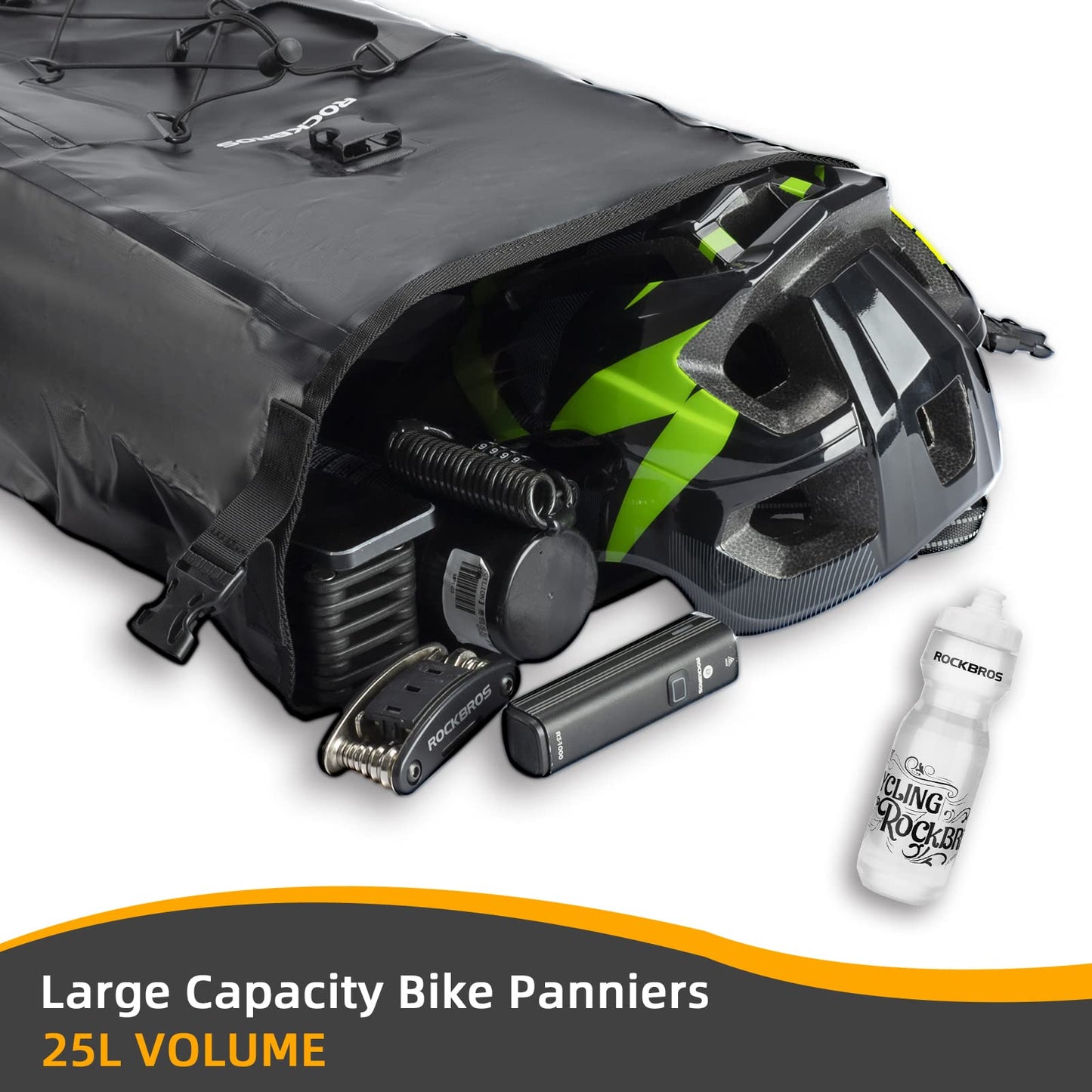 Waterproof Bike Pannier Bag 30L Capacity