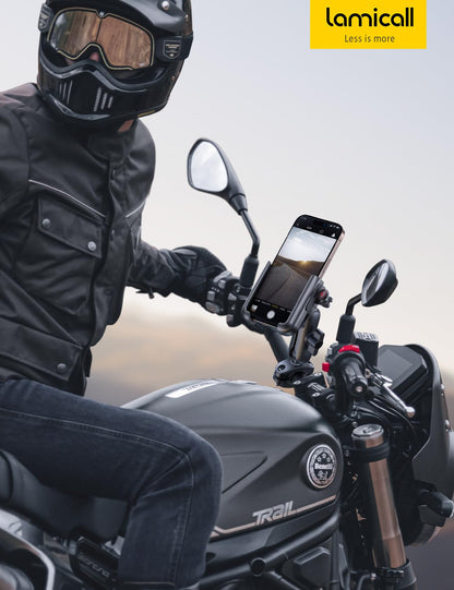 Metal Motorcycle Phone Mount Holder Anti Shake