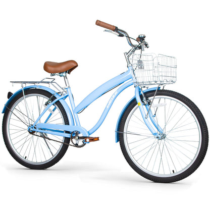 26 Inch Beach Cruiser Bike with Rear Rack